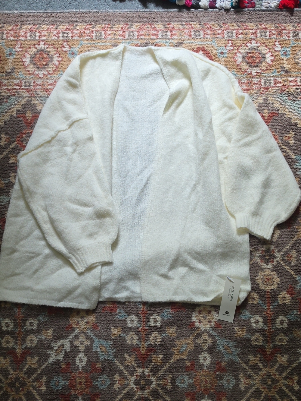 Saodimallsu Soft Cream Open Cardigan